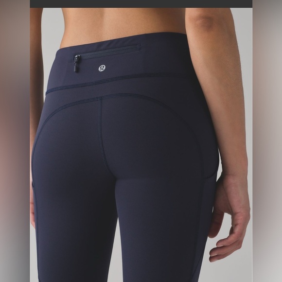 Lululemon Speed Tight Midnight Navy Pockets Luxtreme - Picture 4 of 14